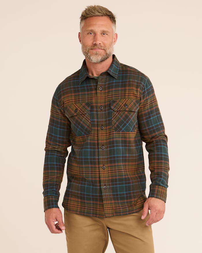 MEN'S PLAID BURNSIDE DOUBLEBRUSHED FLANNEL SHIRT